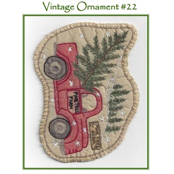 Vintage Ornament #22 - Santa's Truck Pattern, Image