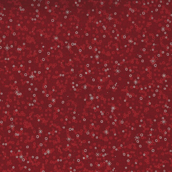 Stof Christmas - We Love Christmas 4591-416 Red/Silver Sprinkle by Stof Fabrics, Image