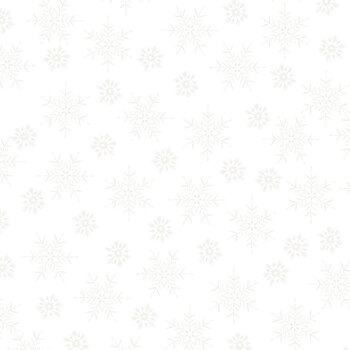 Stof Christmas - We Love Christmas 4591-118 White/Pearl Small Snowflake by Stof Fabrics, Image