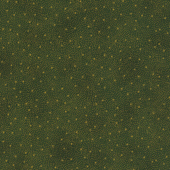 Stof Christmas - We Love Christmas 4591-809 Green/Gold Stars and Dots by Stof Fabrics, Image