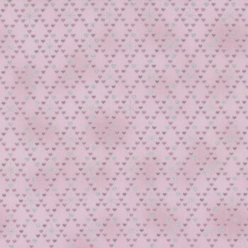 Stof Christmas - We Love Christmas 4591-427 Light Rose/Silver Hearts by Stof Fabrics, Image