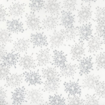 Stof Christmas - We Love Christmas 4591-103 White/Silver Sparkler by Stof Fabrics, Image