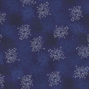 Stof Christmas - We Love Christmas 4591-602 Blue/Silver Sparkler by Stof Fabrics, Image