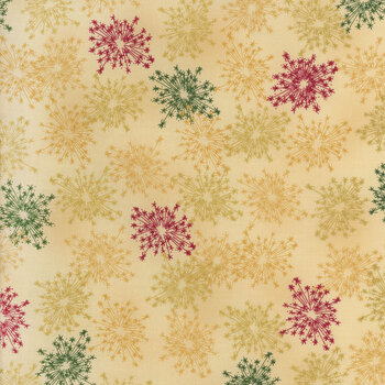 Stof Christmas - We Love Christmas 4591-205 Tan/Gold Sparkler by Stof Fabrics, Image