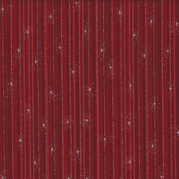 Stof Christmas - We Love Christmas 4591-418 Red/Silver Stripes by Stof Fabrics, Image