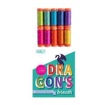 Aurifil 10pc Thread Set - Dragon's Breath by Tula Pink, Image