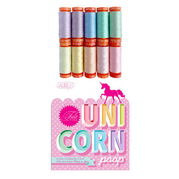 Aurifil 10pc Thread Set - Unicorn Poop by Tula Pink