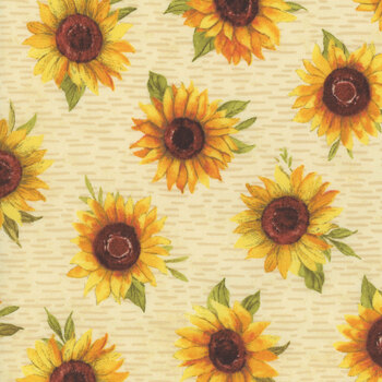 Sunflower Splendor 83328-252 Sunflower Toss Cream by Susan Winget for Wilmington Prints