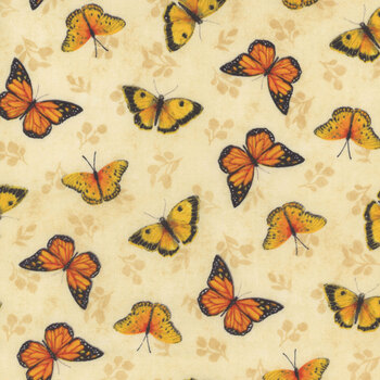 Sunflower Splendor 83329-285 Butterfly Toss Cream by Susan Winget for Wilmington Prints REM #2, Image