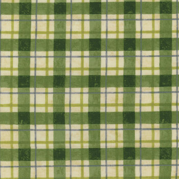 Sunflower Splendor 83332-277 Plaid Cream/Green by Susan Winget for Wilmington Prints, Image