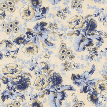 Radiance 98740-114 Large Floral Cream by Kaye England for Wilmington Prints, Image