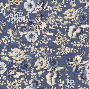 Radiance 98740-441 Large Floral Denim by Kaye England for Wilmington Prints, Image