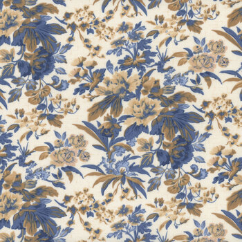 Radiance 98741-124 Medium Floral Cream by Kaye England for Wilmington Prints, Image