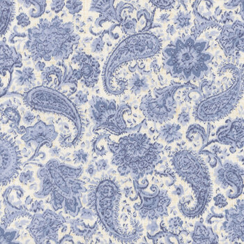 Radiance 98742-144 Paisley and Floral Cream by Kaye England for Wilmington Prints