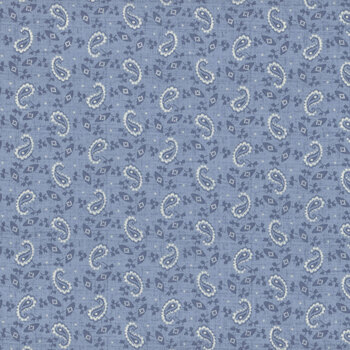 Radiance 98744-414 Paisley Denim by Kaye England for Wilmington Prints, Image