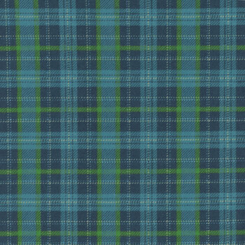 Woodland Woolies Flannel F27266-44 Blue Multi  by Deborah Edwards for Northcott Fabrics REM, Image