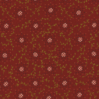 Garnets & Gingham 1346-88 by Kim Diehl for Henry Glass Fabrics, Image