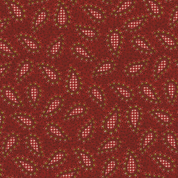 Garnets & Gingham 1351-88 by Kim Diehl for Henry Glass Fabrics, Image