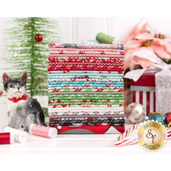 Kitty Christmas  30 FQ Set + Panel by Urban Chiks for Moda Fabrics, Image