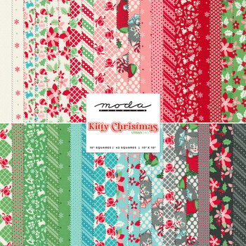 Kitty Christmas  Layer Cake by Urban Chiks for Moda Fabrics, Image