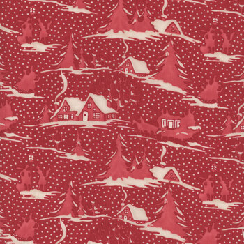 A Christmas Carol 44351-13 Crimson by 3 Sisters for Moda Fabrics