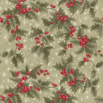 A Christmas Carol 44352-14 Sage by 3 Sisters for Moda Fabrics, Image