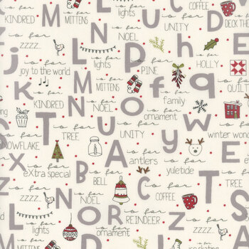 On Dasher 55660-11 A to Z-Vanilla by Sweetwater for Moda Fabrics, Image