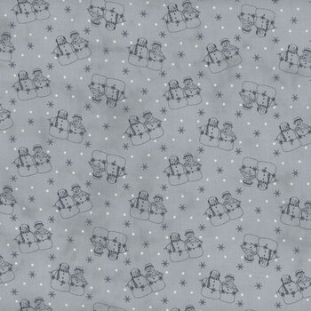 Snowman Gatherings IV 49250-12 Frozen by Primitive Gatherings for Moda Fabrics, Image