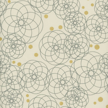 Shimmer 1842-12M Metallic Ecru by Zen Chic for Moda Fabrics, Image