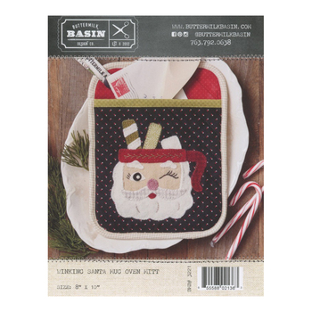 Winking Santa Mug Oven Mitt Pattern, Image