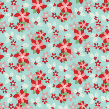 Kitty Christmas 31201-16 Icicle by Urban Chiks for Moda Fabrics  REM, Image