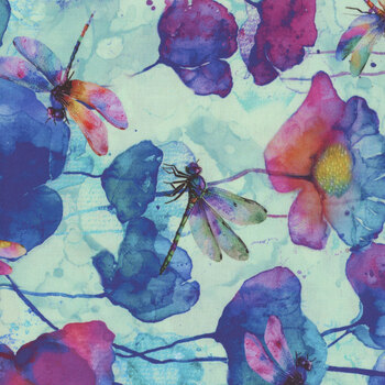 Dragonfly Dance DP27502-62 by Deborah Edwards and Melanie Samra for Northcott Fabrics, Image