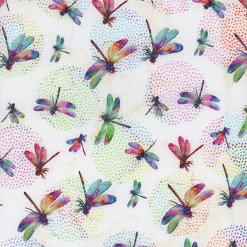 Dragonfly Dance DP27504-10 by Deborah Edwards and Melanie Samra for Northcott Fabrics REM, Image