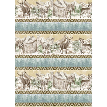 Nature's Landscapes DCX11834-MULTI Border Stripe by Michael Miller Fabrics, Image