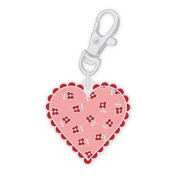 Enamel Happy Charms - Bee Dots Heart by Lori Holt, Image