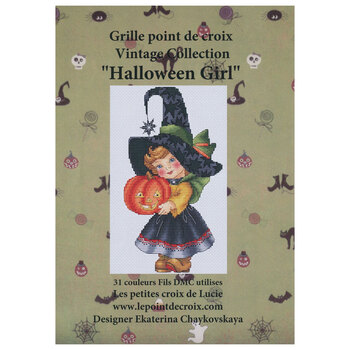 Halloween Girl Cross Stitch Pattern