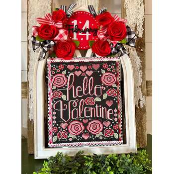 Hello Valentine Cross Stitch Pattern, Image