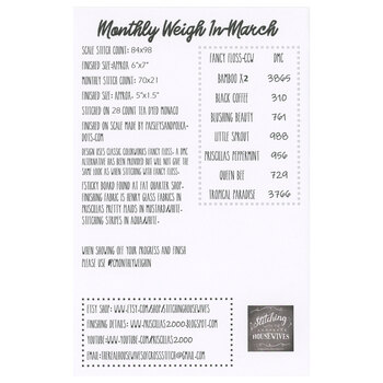 Monthly Weigh In March Pattern, Image