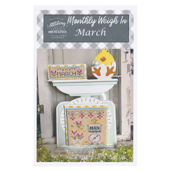 Monthly Weigh In March Cross Stitch Pattern, Image