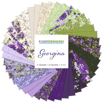 Georgina  Charm Squares by Flowerhouse for Robert Kaufman Fabrics, Image