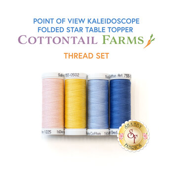  Point of View Kaleidoscope Folded Star Table Topper - Cottontail Farms - 4pc Thread Set, Image