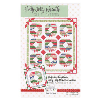 Holly Jolly Wreath Quilt Pattern, Image