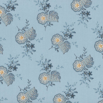 Beach House A-1165-B Powder Plumeria by Edyta Sitar for Andover Fabrics, Image