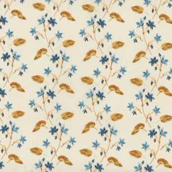 Beach House A-1167-L Shell Clematis by Edyta Sitar for Andover Fabrics REM