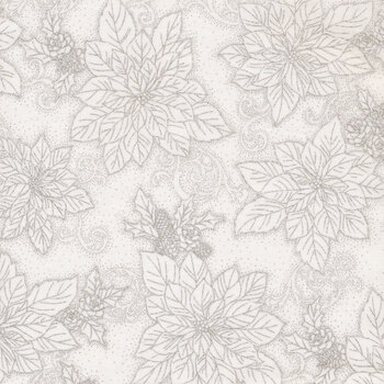 Christmas Splendor W7782-176S Ice Silver by Hoffman Fabrics