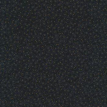 Christmas Splendor W7784-4G Black Gold by Hoffman Fabrics, Image