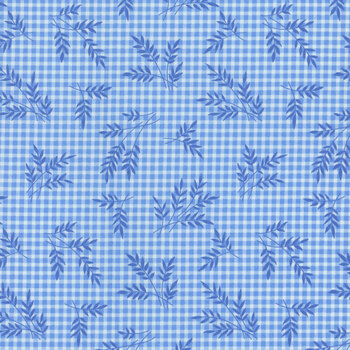 Plain and Simple A-001-B Wheat Gingham Cornflower by Andover Fabrics, Image