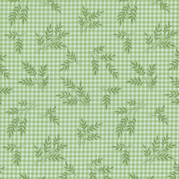 Plain and Simple A-001-G Wheat Gingham Pine by Andover Fabrics, Image