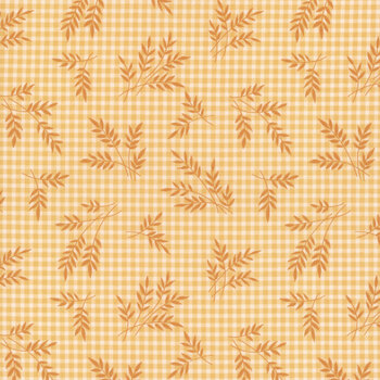 Plain and Simple A-001-Y Wheat Gingham Honey by Andover Fabrics, Image