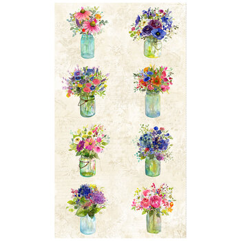 Garden Fresh Y4254-55 Multi Color Panel by Sue Zipkin for Clothworks, Image